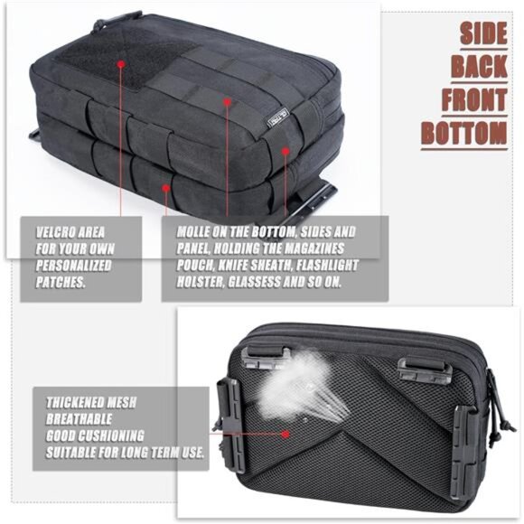 Men's Tactical Chest Rig Bag Concealed Carry Pack Molle Pouch - Picture 6 of 7